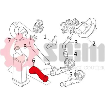 Seim Turbo Intercooler Slang - Compatibel met Citroën C5, Peugeot 407, 508 Seim Turbo Intercooler Slang - Compatibel met Citroën C5, Peugeot 407, 508