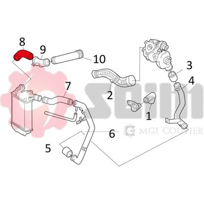 SEIM 981158 Turbo Intercooler Hose - Compatible with Citroën Jumper, Fiat Ducato SEIM 981158 Turbo Intercooler Hose - Compatible with Citroën Jumper, Fiat Ducato