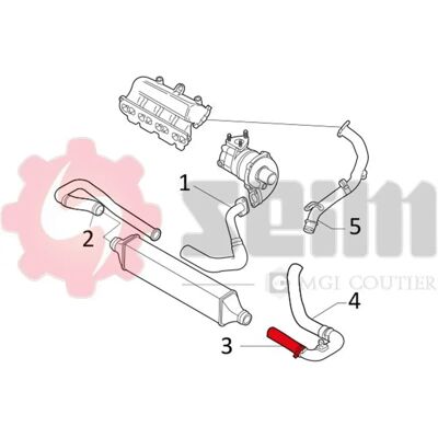 SEIM 981215 Manguera de Intercooler de Turbo - Pieza de coche SEIM 981215 Manguera de Intercooler de Turbo - Pieza de coche