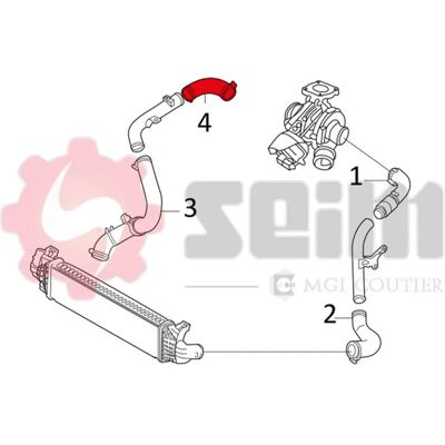 Seim 981229 Intercooler Slang - Geschikt voor Ford C-Max & Focus Seim 981229 Intercooler Slang - Geschikt voor Ford C-Max & Focus