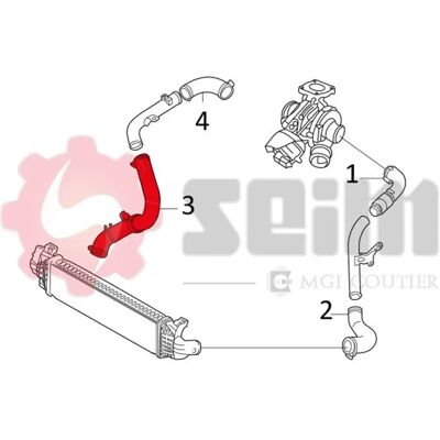 Seim Ford C-max Focus Turbo Intercooler Hose - Turbo Intercooler Hose Seim Ford C-max Focus Turbo Intercooler Hose - Turbo Intercooler Hose