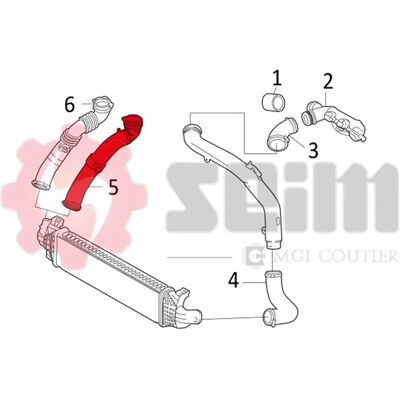 Seim 981238 Tubo intercooler - Adatto per Ford Focus, Volvo C30, S40 Seim 981238 Tubo intercooler - Adatto per Ford Focus, Volvo C30, S40