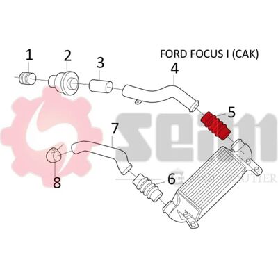 SEIM Ford Focus Mk1 3/5 doors, Fiesta 4 Air Intake Hose - Air Intake Hose SEIM Ford Focus Mk1 3/5 doors, Fiesta 4 Air Intake Hose - Air Intake Hose