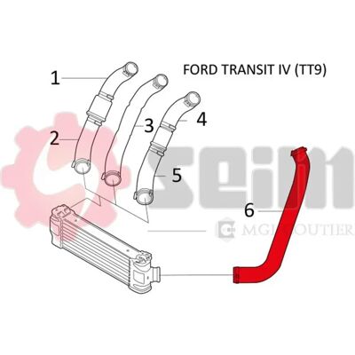 SEIM Model 3349809812849 Intercooler slang voor Ford Transit Mk6 - Turbocharger Slang SEIM Model 3349809812849 Intercooler slang voor Ford Transit Mk6 - Turbocharger Slang