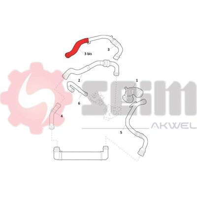 Seim Renault Turbo Intercooler Hose - Fits Renault Grand Megane Seim Renault Turbo Intercooler Hose - Fits Renault Grand Megane