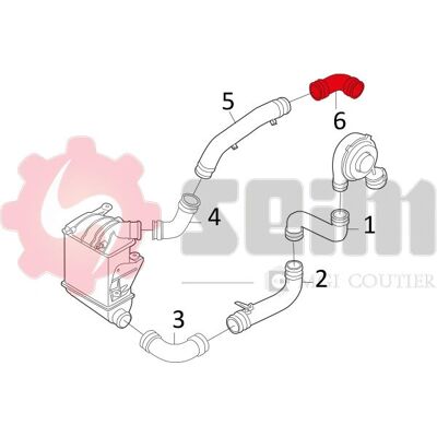 SEIM Manguera de turbo - OEM VW 6Q0145838D SEIM Manguera de turbo - OEM VW 6Q0145838D