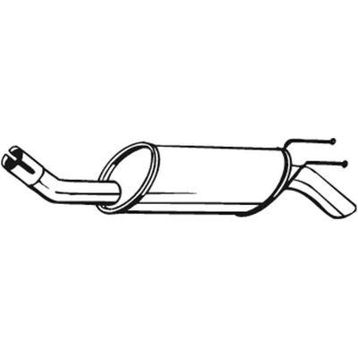 Silenziatore posteriore BOSAL 148-167 per Fiat Multipla - Silenziatore Silenziatore posteriore BOSAL 148-167 per Fiat Multipla - Silenziatore
