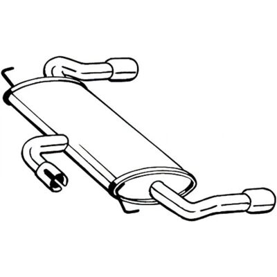 Bosal 154-507 Silenziatore posteriore per Ford Kuga II 2013-2019 Bosal 154-507 Silenziatore posteriore per Ford Kuga II 2013-2019