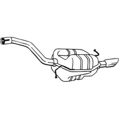 Silenziatore posteriore BOSAL Passat B6 - Sistema di scarico Silenziatore posteriore BOSAL Passat B6 - Sistema di scarico