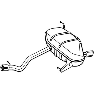 BOSAL 247-195 Bagudløb lyddæmper - Eksosdæmper til BMW 1-serie BOSAL 247-195 Bagudløb lyddæmper - Eksosdæmper til BMW 1-serie