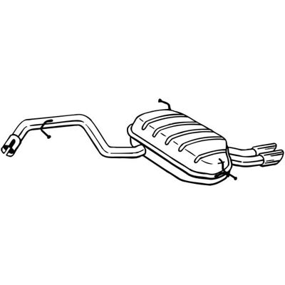 BOSAL 279-655 Bagudående lyddæmper - Udstødning BOSAL 279-655 Bagudående lyddæmper - Udstødning