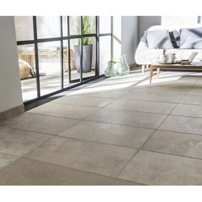 CENTRALE BRICO - Carrelage en travertin - Beige foncé - Rectangulaire - Publicité CENTRALE BRICO - Carrelage en travertin - Beige foncé - Rectangulaire - Publicité