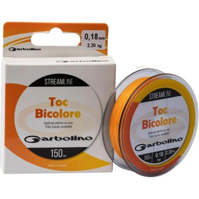 GARBOLINO Streamline Toc - Ligne de Pêche Monofilament - 150M - Orange - Publicité GARBOLINO Streamline Toc - Ligne de Pêche Monofilament - 150M - Orange - Publicité