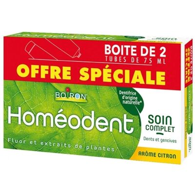 HOMEODENT Dentifrice Citron Soin Complet - Hygiène Dentaire & Gencives - Publicité HOMEODENT Dentifrice Citron Soin Complet - Hygiène Dentaire & Gencives - Publicité