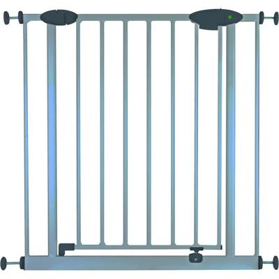 Puerta de Seguridad para Bebés Nidalys Aluminio Gris 73-81cm + Extensiones Puerta de Seguridad para Bebés Nidalys Aluminio Gris 73-81cm + Extensiones