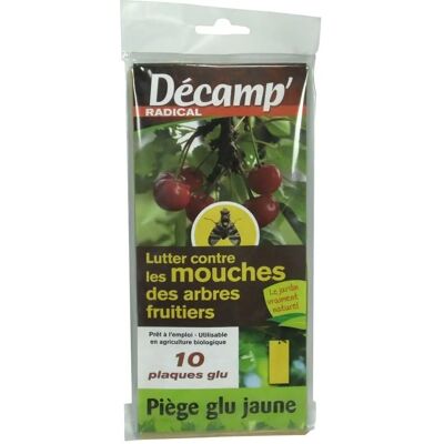 Piège à Glu Jaune Decamp' - Contrôle Mouches et Pucerons - Publicité Piège à Glu Jaune Decamp' - Contrôle Mouches et Pucerons - Publicité