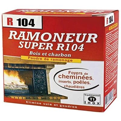 Super R104 Pulitore per caminetti - 900g - Soluzione chimica efficace Super R104 Pulitore per caminetti - 900g - Soluzione chimica efficace