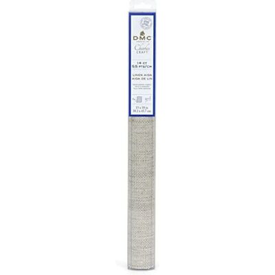 Tissu en lin DMC pour point de croix - Ecru, 14 count, 100% coton Tissu en lin DMC pour point de croix - Ecru, 14 count, 100% coton