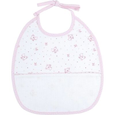 DMC - Koala Embroiderable Bib 6m - Rose - Aida - Bib DMC - Koala Embroiderable Bib 6m - Rose - Aida - Bib