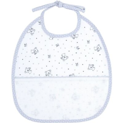 DMC - Koala Embroidery Bib - Blanc-Gris - Publicité DMC - Koala Embroidery Bib - Blanc-Gris - Publicité
