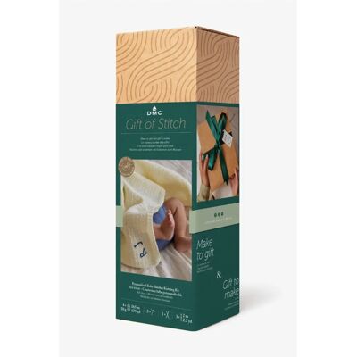 DMC Personalised Baby Blanket Knitting Kit - Yarn, Needles & Gift Box DMC Personalised Baby Blanket Knitting Kit - Yarn, Needles & Gift Box