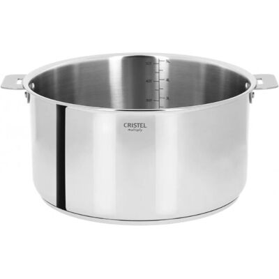 Cristel Casserole en Inox 4.3L - Manche Amovible - Compatible Tous Feux - Publicité Cristel Casserole en Inox 4.3L - Manche Amovible - Compatible Tous Feux - Publicité