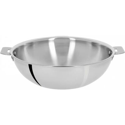 Cristel WOKT28Q Wok en acier inox 28cm - France - Publicité Cristel WOKT28Q Wok en acier inox 28cm - France - Publicité