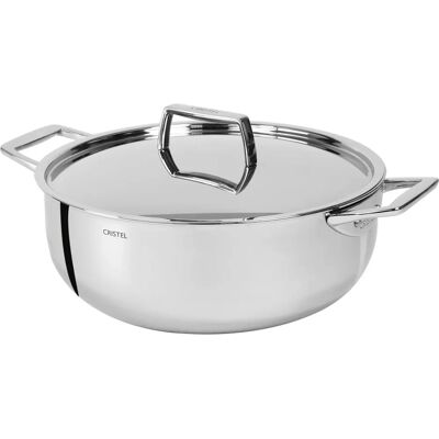 Cocotte en acier inoxydable Cristel - 20cm - 2.7L - Publicité Cocotte en acier inoxydable Cristel - 20cm - 2.7L - Publicité