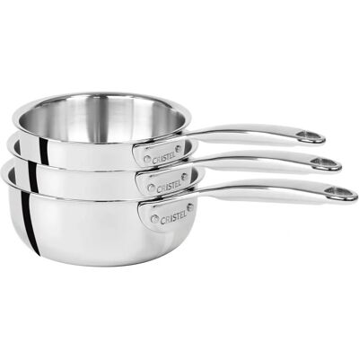 Cristel S3CCPF ensemble de casseroles - 3 pièces, Acier inoxydable - Publicité Cristel S3CCPF ensemble de casseroles - 3 pièces, Acier inoxydable - Publicité
