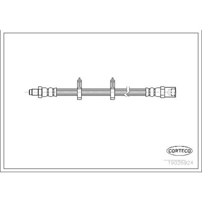 Corteco 19026924 - Foran bremse slang til IVECO Daily Corteco 19026924 - Foran bremse slang til IVECO Daily