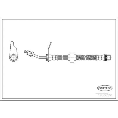 Tubo freno flessibile Corteco 19030291 - Pezzo freni anteriore Tubo freno flessibile Corteco 19030291 - Pezzo freni anteriore