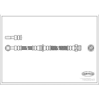 Corteco Modell 19030293 - Bremsekobling foran 475mm Corteco Modell 19030293 - Bremsekobling foran 475mm