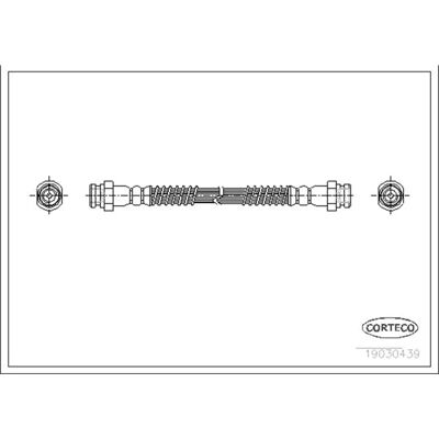 Corteco Mitsubishi Pajero Brake Hose - Hinterachse - 345mm Corteco Mitsubishi Pajero Brake Hose - Hinterachse - 345mm