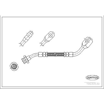 Corteco Nissan Model 19030530 - Bremsehylse foran venstre Corteco Nissan Model 19030530 - Bremsehylse foran venstre