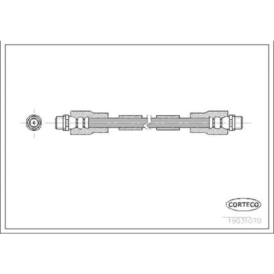 Furtun de frână Corteco - Punte frontală - 360mm - Furtun de frână pentru Audi A8 VW Passat Furtun de frână Corteco - Punte frontală - 360mm - Furtun de frână pentru Audi A8 VW Passat