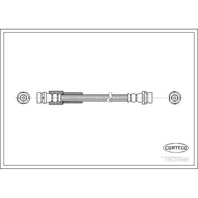 Corteco Ford Fusion bremse slange - 320mm Corteco Ford Fusion bremse slange - 320mm