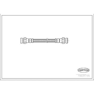 Corteco Bakbremse slange - Bremseslange - 175 mm Corteco Bakbremse slange - Bremseslange - 175 mm
