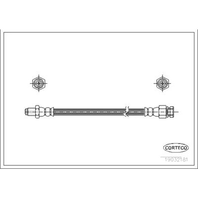 Corteco Skoda bremse slange 337mm - bremse slange Corteco Skoda bremse slange 337mm - bremse slange