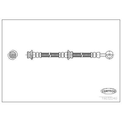 Corteco 19032240 Fleksibel bremse slange - Bremsedel Corteco 19032240 Fleksibel bremse slange - Bremsedel