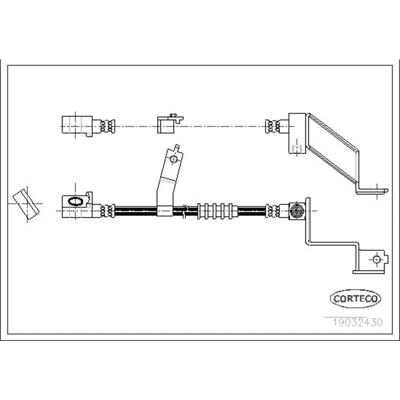 Corteco Bremse-slange - Venstre foran - 486mm - Passer til Chrysler Voyager Corteco Bremse-slange - Venstre foran - 486mm - Passer til Chrysler Voyager