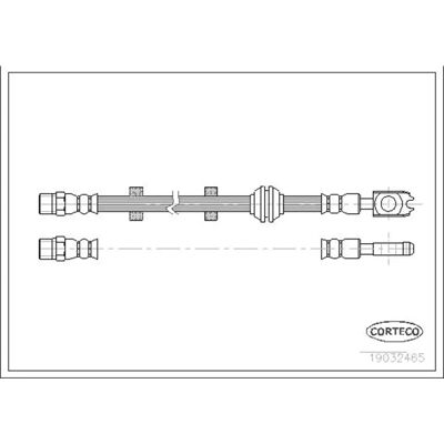 Tubo del freno flessibile Corteco 19032465 - Componente di frenatura Tubo del freno flessibile Corteco 19032465 - Componente di frenatura