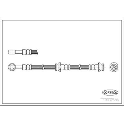Tubo del freno Corteco 19032588 - Componente freno Tubo del freno Corteco 19032588 - Componente freno