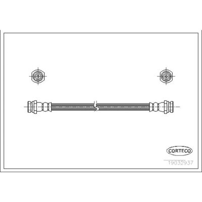 Corteco 19032937 - Bremse slange - Blå - Bagaksel Corteco 19032937 - Bremse slange - Blå - Bagaksel