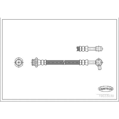 Corteco Nissan Maxima Bremseslange - Venstre foran 312mm Corteco Nissan Maxima Bremseslange - Venstre foran 312mm