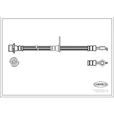 Corteco 19033075 Fleksibel bremse slange - Bremse slange Corteco 19033075 Fleksibel bremse slange - Bremse slange