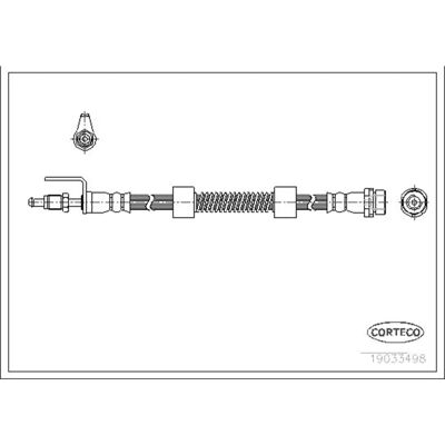 Corteco 19033498 Bremseslange - Foraksel - Ford Transit Corteco 19033498 Bremseslange - Foraksel - Ford Transit