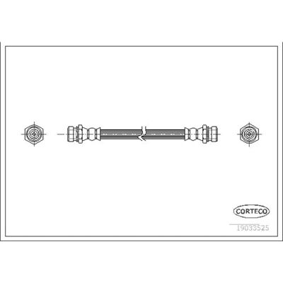 Corteco 19033525 Bagaksel Bremse slange - Bremse slange Corteco 19033525 Bagaksel Bremse slange - Bremse slange