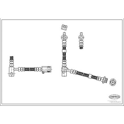 Corteco 19033543 Tubo freno - Anteriore destro Nissan Primera Corteco 19033543 Tubo freno - Anteriore destro Nissan Primera