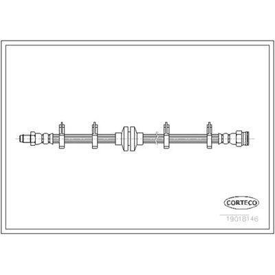 Tubo freno Corteco - 19018146 - Anteriore per Lancia Delta e Prisma Tubo freno Corteco - 19018146 - Anteriore per Lancia Delta e Prisma