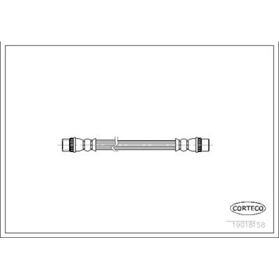 Tubo freno corteco flessibile - 185mm per Renault Peugeot Tubo freno corteco flessibile - 185mm per Renault Peugeot